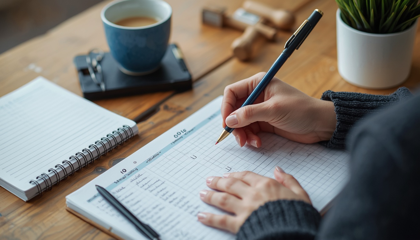 Anklebiostendon journal and focus workspace for habit tracking